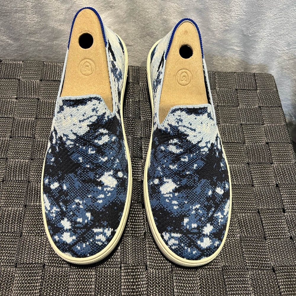 Rothy’s Shibori Indigo Sneakers, size 9